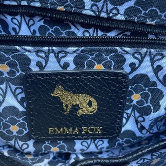 Emma Fox Purse Black Genuine Leather Saddle Bag Preppy Handbag Shoulder Bag - Picture 14 of 16